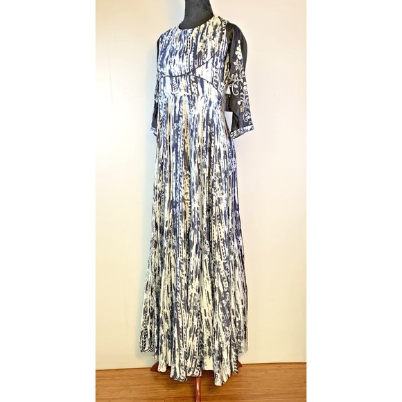Nazile Couture sze Small One of a KInd Tie Dye Gown Princes Cut Skirt Silk Blend